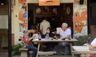 Ganjar dan Keluarga Makan Siang di Kedai Mie Jakarta Selatan