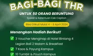 Media Edukasi Indonesia ft Universitas Terbuka Bagi-bagi THR dan Kado Lebaran 2024 untuk 50 Orang Beruntung 