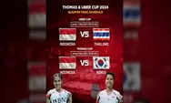 Jadwal TV I News TV, Jumat 03 Mei 2024: Indonesia akan Bertanding di Babak 8 Besar Thomas dan Uber Cup 2024