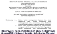 Kontroversi Permendikdasmen 2025: Redistribusi Guru ASN ke Sekolah Swasta, Solusi atau Masalah Baru?