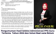 Hasil Seleksi Administrasi PPG Guru Tertentu Tahun 2024 Sudah Keluar, tapi Ada Solusi Bagi yang Belum Lolos! Ini Bocorannya