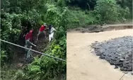Sudah Dekat Masa Kelahiran, Ibu Hamil Korban Banjir di Desa Batu Busuak Sumatera Barat Berjuang Lewati Tebing Curam