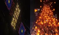 Kilau Ribuan Lampion Terangi Langit Borobudur di Waisak 2024