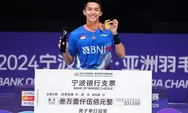 Bangga! Jonatan Christie Juara Tunggal Putra di Badminton Asia Championship 2024