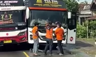 Nyaris Ricuh! Kru Bus Harapan Jaya dan Bagong Terlibat Cekcok Usai Senggolan di Kediri