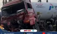 Mobil Tangki Pertamina Hantam Pohon di Jalan Balongan, Sopir Tewas Diduga Mengantuk