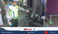 Tragis ! Motor Tabrak Rak Bensin Eceran di Kajen, Pengendara Alami Luka Bakar 100 Persen