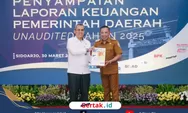H Slamet Junaidi Serahkan LKPD Tahun Anggaran 2025 Kepada BPK RI Perwakilan Jatim