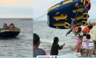 Viral Insiden Donat Boat di Pantai Ammani Pinrang, Wisatawan Terhempas saat Manuver Dekat Bibir Pantai