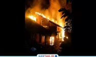 Diduga Korsleting Listrik, Kebakaran di Desa Sinarjaya Lebak Hanguskan Dua Rumah