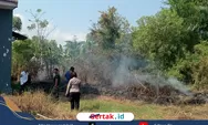 Timur Pendopo Bupati Sampang Terbakar Sampah Berujung Petaka, Api Mengamuk di Lahan Kering