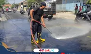Solar Tumpah di Jalan Imam Bonjol Sampang, Empat Warga Jadi Korban