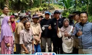 Aksi Gotong Royong Warga Palendeng Bangun Jalan, Forkopimcam Muncang dan Anggota DPRD Lebak Turut Hadir