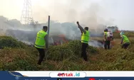 Polsek Sragi Gerak Cepat Tangani Kebakaran Lahan Tebu 6 Hektare di Pekalongan