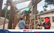 Proyek Revitalisasi SMPN 1 Paninggaran Rp1,11 Miliar Disorot, Pekerja Diduga Tak Lengkap Pakai APD