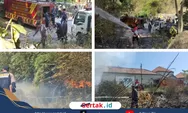 Tiga Titik Kebakaran Lahan Gegerkan Sampang, Damkar Bergerak Cepat Padamkan Api