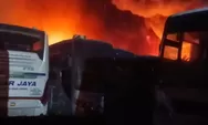 Kebakaran Besar di Pangkalan PO Sinar Jaya Cikarang, 50 Bus Hangus Terbakar