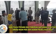Bukber Bareng Kapolresta Tegal dan Insan Pers Beri Santunan Anak Yatim