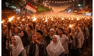 Tradisi Pawai Obor , Penuhi Jalan Utama dan Gang Gang Kampung Ruas Jalan Sepanjang Cirebon-Kuningan