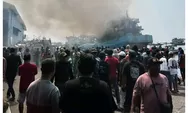Kapal Penangkap Ikan Terbakar Hebat Di Pelabuhan Jongor Kota Tegal