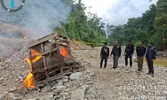 Tim Trisula Polres Solsel Sisir Lokasi Dugaan Tambang Ilegal di Sungai Bangko, Petugas Pasang 'Police Line'