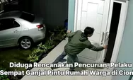 Aksi Mencurigakan di Ciomas: Pelaku Ganjal Pintu Pakai Payung, Terekam CCTV