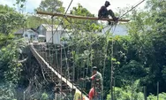 Pembangunan Jembatan Gantung Garuda Hampir Rampung, Warga Dwi Tunggal, Curup Antusias Sambut Akses Baru