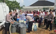 Ditlantas Polda Lampung Salurkan 16.000 Liter Air Bersih  di Pesawaran Sambut Hari Bhayangkara ke-80