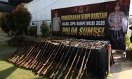 Polda Sumsel Musnahkan Ratusan Senjata Api Hasil Ops Musi 2026