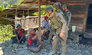 Patroli Humanis Satgas  Ops Damai Cartenz di Puncak Jaya Pererat Kedekatan dengan Masyarakat