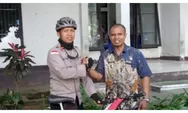 Kayuh Sepeda ke Dua Kantor Camat, Kapolsek Ende Perkuat Kolaborasi Jaga Kamtibmas