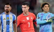 Ukir Rekor Enam Edisi Piala Dunia, Messi, Ronaldo, dan Ochoa Kenakan Atribut Istimewa