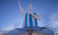 Argentina Merilis Patung Lionel Messi Tertinggi di Dunia