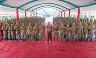 Pastikan Kesiapan Prajurit, Wapang TNI Bersama Menhan Tinjau Marshalling Area Yonif TP 937/Satria Kalijaga