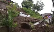 Tembok Penahan Tanah (TPT) di Tanjungkerta Longsor, Jalan Desa Tertimbun, Satu Rumah Terancam