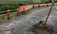 Jalan Berlubang di Jembatan Cimande, Warga Khawatir Picu Kecelakaan