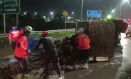 Elf dan Truk Pengangkut Batu Terlibat Kecelakaan di Dekat Exit Tol Cisumdawu Karapyak Sumedang