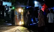 Truk Bermuatan Bata Ringan Terguling di Tanjakan Lasmini Cimanggung, Tidak Ada Korban Jiwa