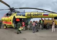 Helikopter BNPB diterbangkan angkut korban Gunung Ruang yang sakit