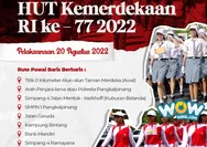 Infografik Rute Pawai dan Karnaval HUT Kemerdekaan RI ke 77 Tahun 2022 di Bangka Belitung 