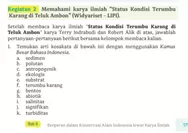 Kunci Jawaban Bahasa Indonesia Kelas 11 Halaman 179 Kurikulum Merdeka: Karya Ilmiah Status Kondisi Terumbu Karang di Teluk Ambon