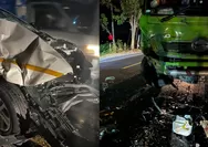 Akibat Supir  Ngantuk, Mobil vs Truk Alami Kecelakaan di Bangsring Wongsorejo