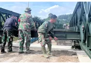 Kodim 0210/TU Rampungkan Jembatan Modular di Desa Hutagalung Siwaluompu