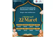 Jadwal Imsakiyah 22 Maret 2024 Bogor dan Sekitarnya