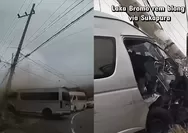 Viral Rekaman CCTV saat Hiace Alami Rem Blong di Jalur Bromo, Melaju Tanpa Kendali di Jalan Turun dan Menikung