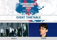 Jadwal acara SARANGHAEYO INDONESIA 2024 pada 4 Mei di Jakarta, ada penampilan DAY6, xikers, hingga Chen EXO