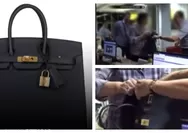 Robek tas Hermes miliknya saat diminta bayar pajak Rp26 juta, penumpang bersikeras bilang tas KW: Mana sampahnya?