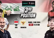 Piala Asia U23 2024: Live Streaming Irak U23 vs Indonesia U23 di RCTI dan Vision+