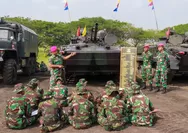 Yontankfib 2 Mar Gelar Latishar Kendaraan Tempur Kavaleri di Bukit Bantolo Surabaya