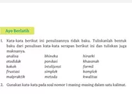 Ayo Berlatih, Ini Kunci Jawaban Bahasa Indonesia Kelas 12 Halaman 31 dan 32 Kurikulum Merdeka, Kata Baku dalam Cerpen